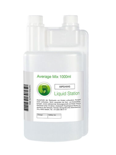 Base Average Mix 50PG/50VG 1000ml - Liquid Station